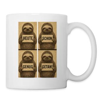 Sloth Panels Heute Schon Genug Getan - Tasse - Weiß - Rechts