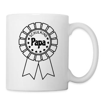 Schulkind Papa - Tasse - Weiß - Rechts