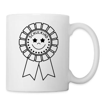 Schulkind Orden mit Sternen - Tasse - Weiß - Rechts