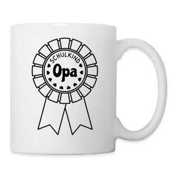 Schulkind Opa - Tasse - Weiß - Rechts