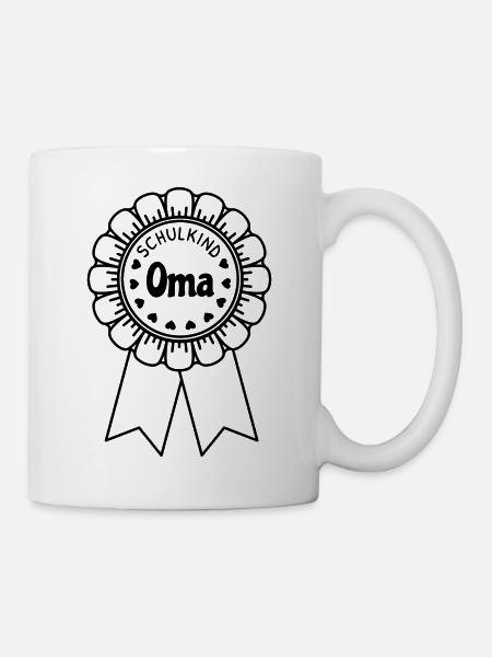 Schulkind Oma - Tasse - Weiß