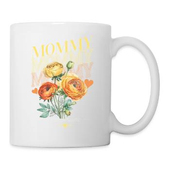 Mommy Floral Bouquet Rétro - Mug blanc - blanc - Droite