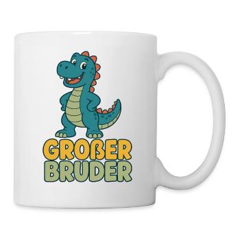 Großer Bruder Dinosaurier - Tasse - Weiß - Rechts