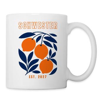 Schwester 2027 - Tasse - Weiß - Rechts