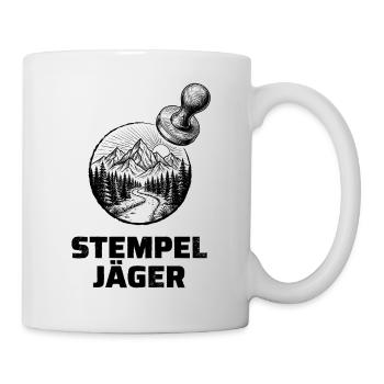 Stempeljäger – Für Wanderer & Stempelsammler - Tasse - Weiß - Rechts