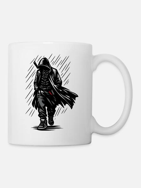 Shadowhunter in a Rain Cloak - Mug - white
