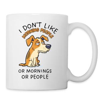 Grumpy Jack Russell Morning Mood - Mug blanc - blanc - Droite