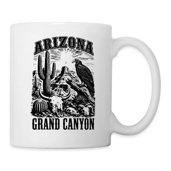 Arizona Grand Canyon Wüstensilhouette - Tasse - Weiß - Rechts