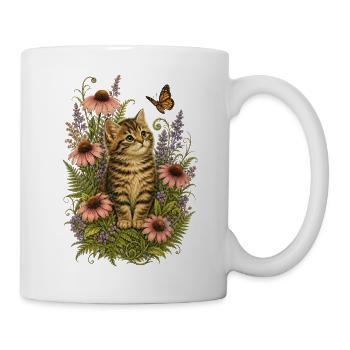 Floral Kitten in Bloom - Mug - white - Right