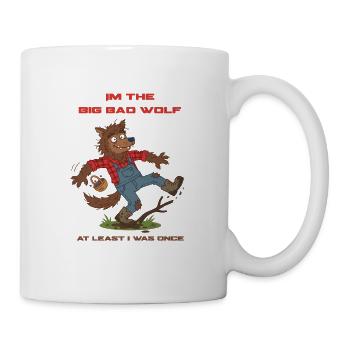 Big Bad Wolf Clumsy – lustiges Werwolf-T-Shirt - Tasse - Weiß - Rechts