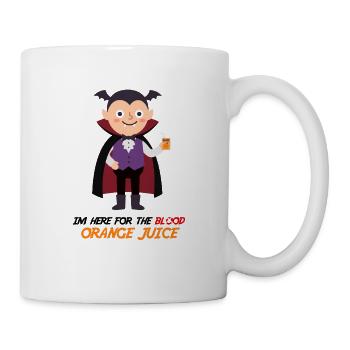 Blut-Orangensaft-Vampir – lustige Halloween-T-S - Tasse - Weiß - Rechts