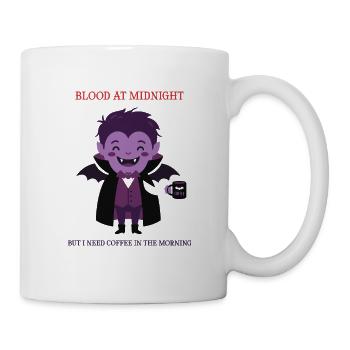 Café Sang à Minuit - T-shirt Vampire drôle - Mug blanc - blanc - Droite
