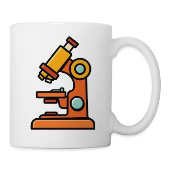Mikroskop-Illustration fürs Laborabenteuer - Tasse - Weiß - Rechts
