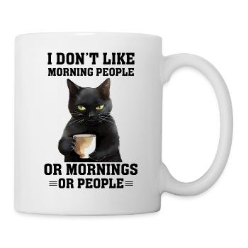 I Dont Like Morning People Cat - Tasse - Weiß - Rechts