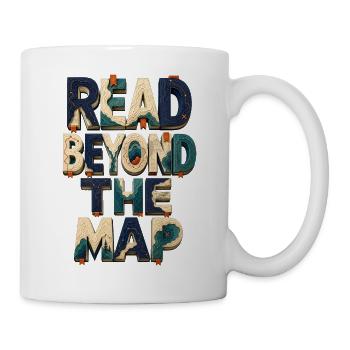 ÜBER DIE KARTE HINAUS LESEN - Tasse - Weiß - Rechts