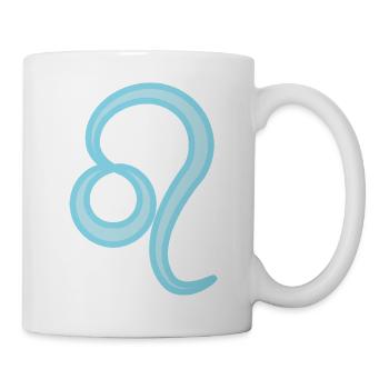 Löwe-Tierkreiszeichen Pastellblau - Tasse - Weiß - Rechts