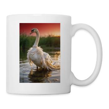 Pearl Swan in Sunset - Mug - white - Right