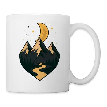 Under the moon and peaks - Mug - white - Right