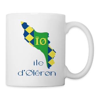 Île d'Oléron Carte Stylisée - Mug blanc - blanc - Droite
