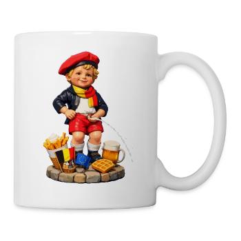 Belgische Manneken Pis - Tasse - Weiß - Rechts