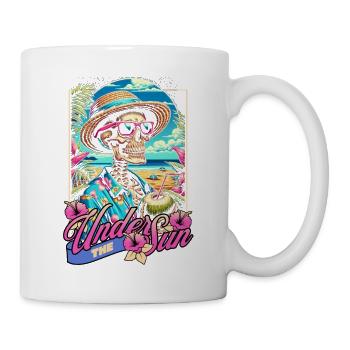 Under The Sun Skull Strand Sommer Geschenk - Tasse - Weiß - Rechts
