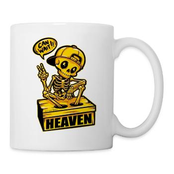 Skeleton Heaven can wait - Mug - white - Right