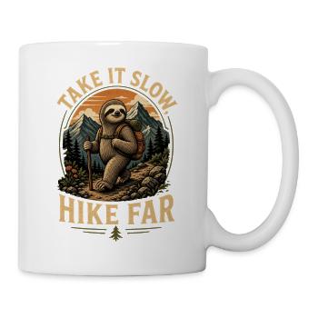 Take It Slow Hike Far Sloth - Mug - white - Right