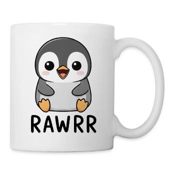 Pingouin de dessins animés mignons Chibi Rawr - Mug blanc - blanc - Droite