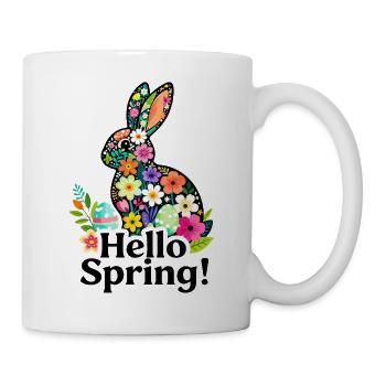 Floral Bunny Hello Spring - Mug - white - Right