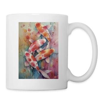 Multicolor Watercolor Koi - Mug - white - Right