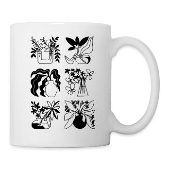 Vases de fleurs - Mug blanc - blanc - Droite