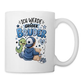 Ich werde Großer Bruder - Tasse - Weiß - Rechts