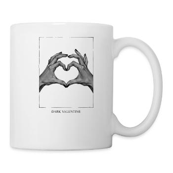 Black and White Heart Hand – Dark Valentine - Mug - white - Right
