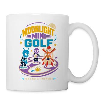 Mondschein Minigolf mit Aliens - Tasse - Weiß - Rechts