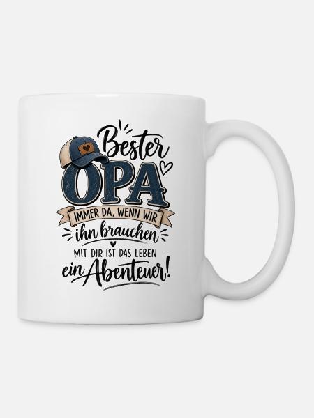 Bester Opa – Immer da, wenn wir ihn brauchen - Tasse - Weiß