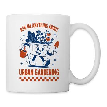 Frag mich alles über Stadtgärtnerung - Tasse - Weiß - Rechts