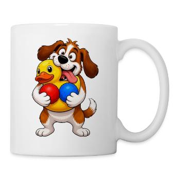 Excited Dog Squeaky Toy Overload - Mug - white - Right