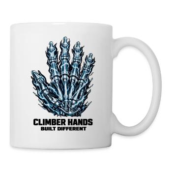 Climber Hands: Built Different Röntgen Design - Tasse - Weiß - Rechts