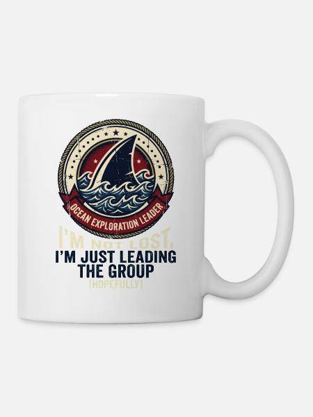 Slogan des Leiters der Ozeanerforschung - Tasse - Weiß