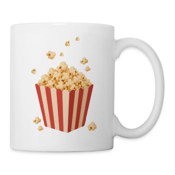 Knuspriges Popcorn Motiv für Kino und Filmabend  - Tasse - Weiß - Rechts