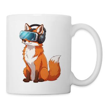 Fuchs VR Brille Virtual Reality Cartoon - Tasse - Weiß - Rechts