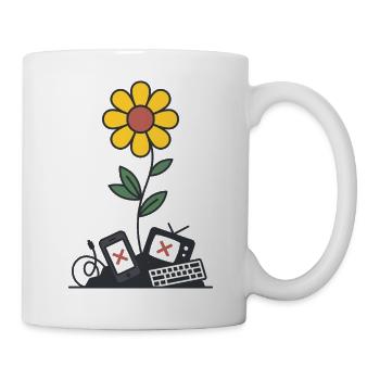 Digital Detox Blume Natur - Tasse - Weiß - Rechts