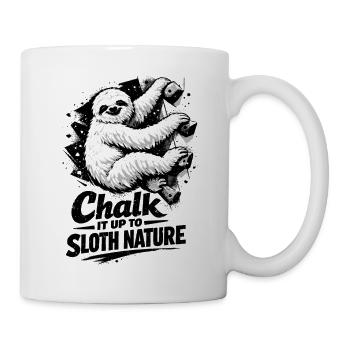 Bouldern Faultier: Chalk it up to sloth nature - Tasse - Weiß - Rechts