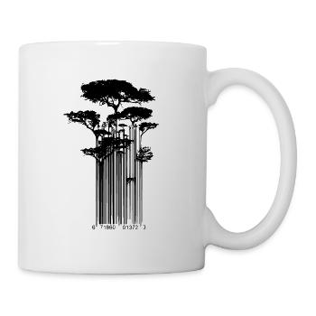 Barcode-Baum – Natur und Wald - Tasse - Weiß - Rechts