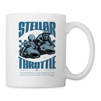Bigfoot Alien Stellar Throttle Design - Tasse - Weiß - Rechts