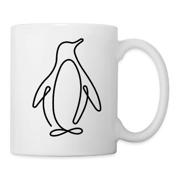 Pinguin Frontansicht Antarktis Winter Tierliebe - Tasse - Weiß - Rechts