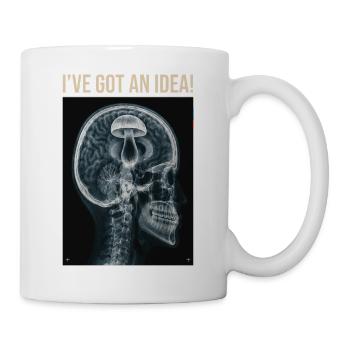 Ich habe eine Idee! - Pilz-Gehirn-Röntgenbild - Tasse - Weiß - Rechts