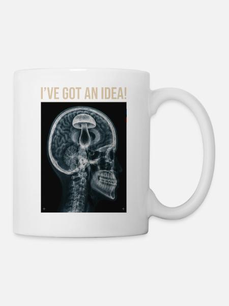 Ich habe eine Idee! - Pilz-Gehirn-Röntgenbild - Tasse - Weiß