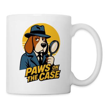 Paws on the Case – Hundedetektiv Humor - Tasse - Weiß - Rechts