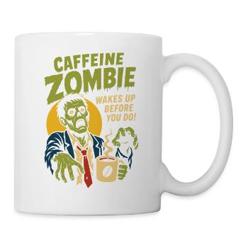 Caffeine Zombie – Kaffee vor dem Aufstehen - Tasse - Weiß - Rechts